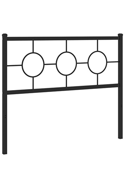 vidaxl Metal replacement headboard, black, 107 cm