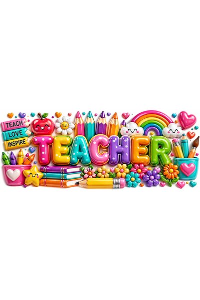Green Print Cana TEACHER, imprimeu creioane colorate cu efect 3D