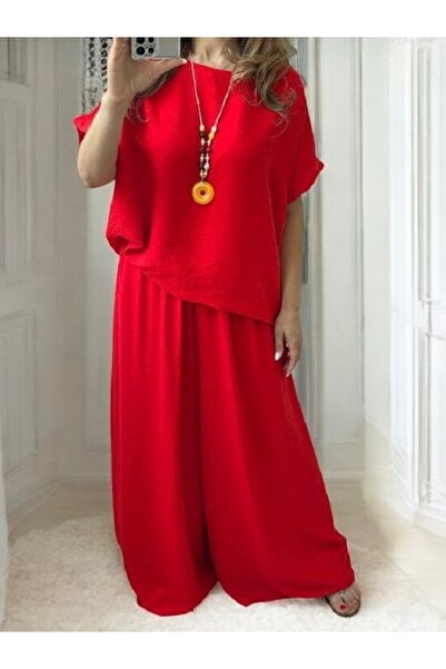 styleFlex 100% viscose set with elastic waist trousers and blouse