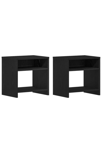 vidaxl Noptiere 2 buc stejar negru 40x30x40 cm lemn de stratificat