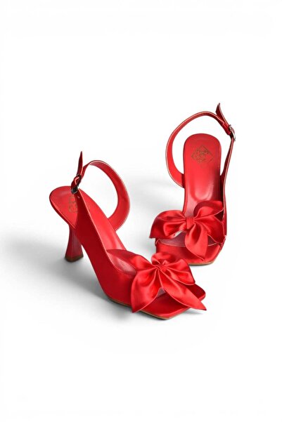 Fox Shoes K749384904 Crvene satenske tkanine, ženske cipele sa tankom petom