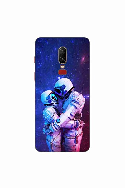 OEM Husa compatibila cu OnePlus 6 Silicon Gel Tpu Model Astronauts Couple