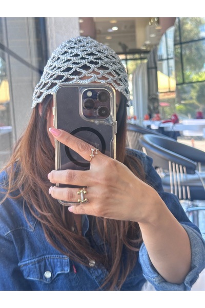 Hobby YARN File bandana gümüş