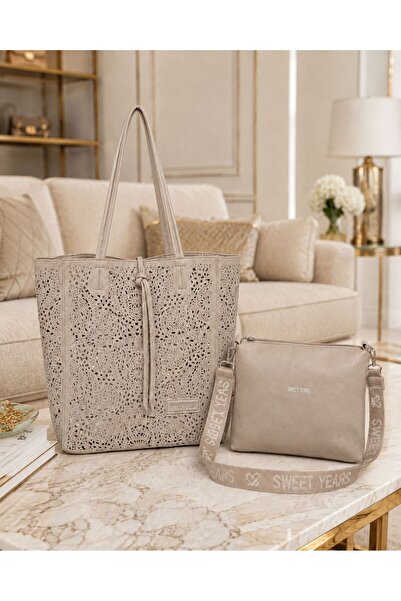 Sweet Years Women's perforated bag with removable pouch