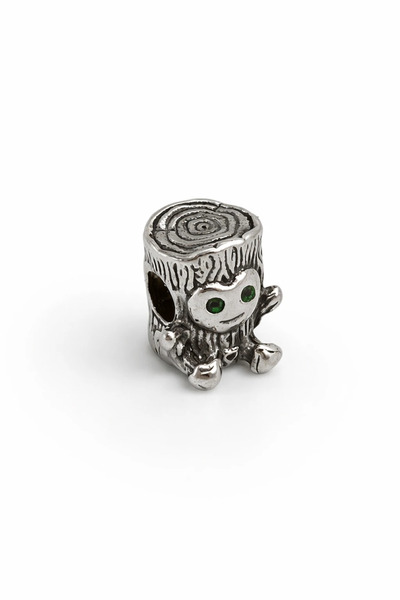 MakeWell Steel Groot Figure with Green Stone Eyes Charm Clip – Stylish Dangle...