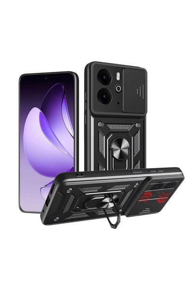 HANPORIUM حافظة تانك متوافقة مع هاتف Realme 14 - غطاء خارجي مدرع للحماية من ا...
