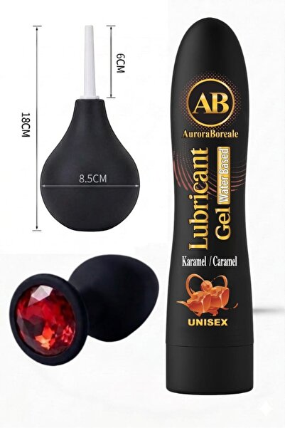 AuroraBoreale Premium Karamelli Kayganlaştırıcı Jel Temizleme Pompası Kırmızı...