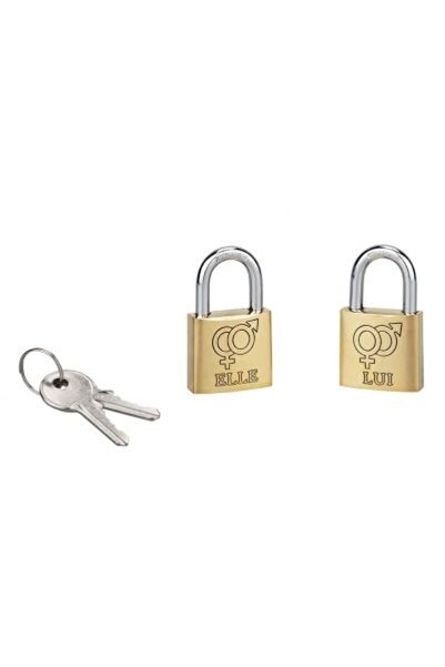 THIRARD Set de 2 lacăte cu cheie, LOVE 2 (el/ea)