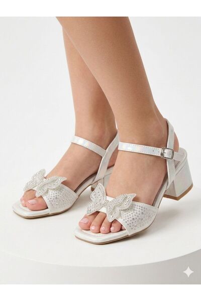 Görkem bebe ayakkabı ve tekstil Girls' Stone-Detail Evening Dress Shoes