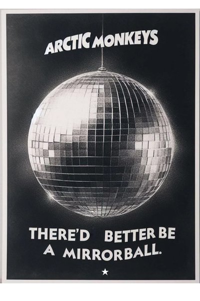 Taranist Poster - Arctic Monkeys Disco Ball - Indie Music Kalın Kuşe Kağıt