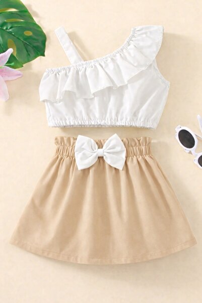 shop Girl's 2-Piece Combination Woven Summer Sportswear Stylish Design