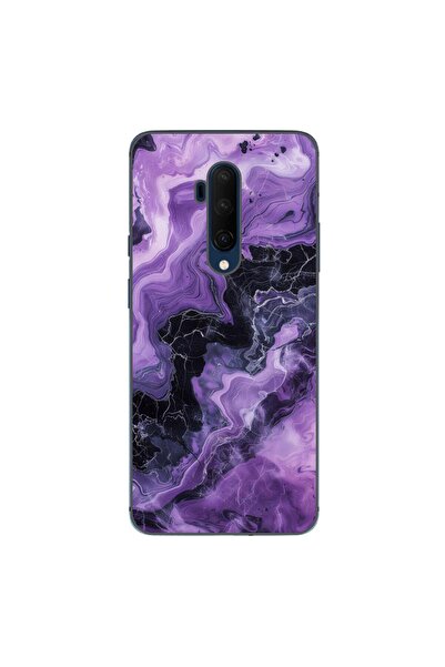 OEM Husa compatibila cu OnePlus 7T Pro Silicon Gel Tpu Model Abstract Purple ...