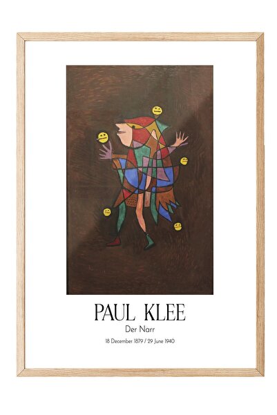 Postifull Paul Klee - Der Narr, Tablou înrămat pe lemn, Seria de artă NR:110110