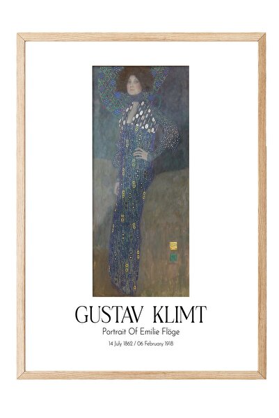 Postifull Gustav Klimt - Portret Emilije Flöge, slika u drvenom okviru, umetn...