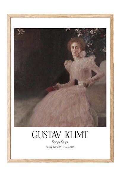 Postifull Gustav Klimt - Sonja Knips, Tablou înrămat în lemn, Seria de artă N...