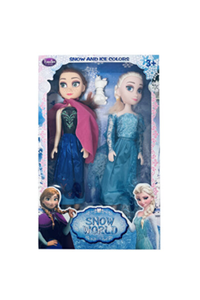 PlayFun Set 2 Păpuși Mari Anna și Elsa „Snow World”, 45 cm