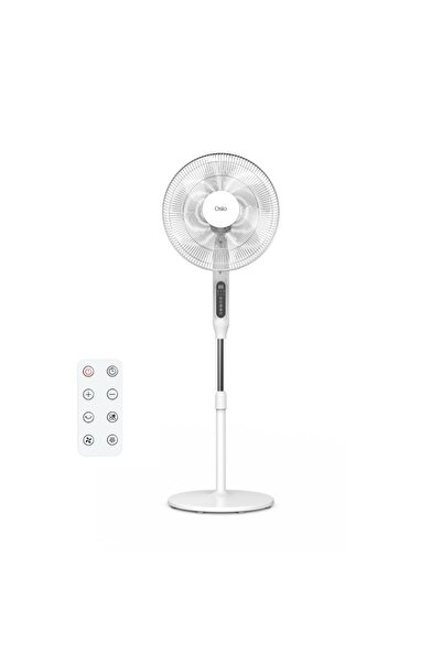 OSIO OSF-9015 Λευκός αθόρυβος ανεμιστήρας δαπέδου 16” με BLDC motor, 24 ταχυτ...