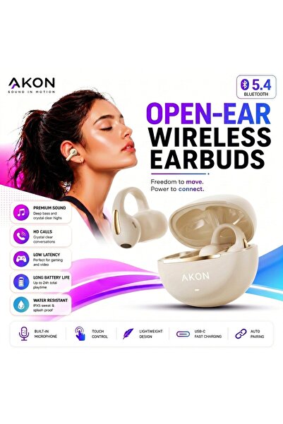 AKON Căști wireless cu prindere tip clemă AKON ®   M136, Căști Bluetooth Open...