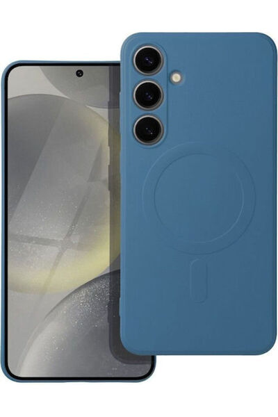 OEM Mag Cover Πίσω Θήκη Σιλικόνης Μπλε Galaxy S26 Edge