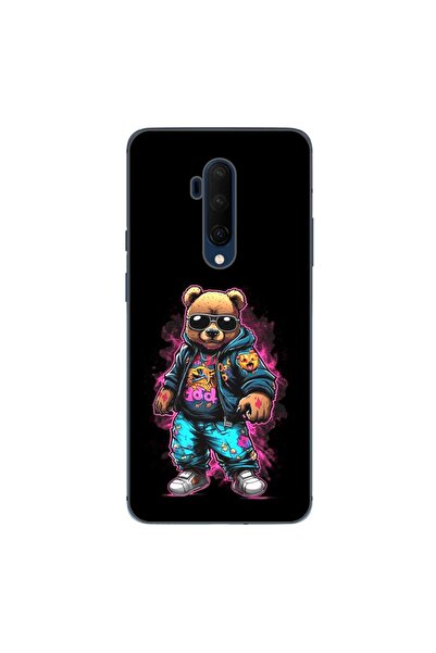 OEM Husa compatibila cu OnePlus 7T Pro Silicon Gel Tpu Model Bear Cool Black
