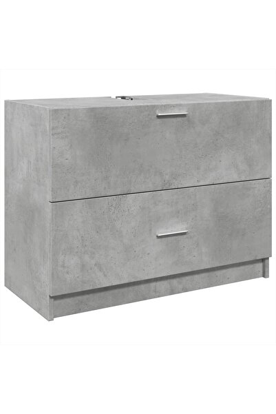 vidaxl Dulap de chiuvetă, gri beton, 78x37x59 cm, lemn prelucrat