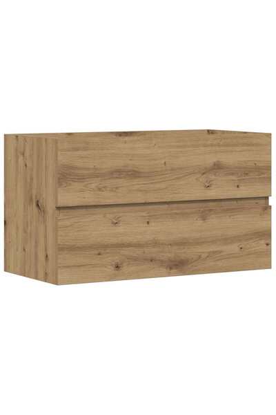 vidaxl Handcrafted oak sink cabinet 90x38.5x45 cm processed wood