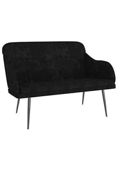 vidaxl Bancă, negru, 110x76x80 cm, catifea