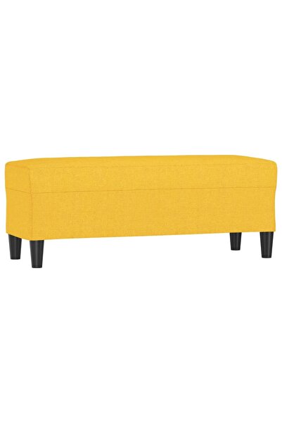 vidaxl Bancă, galben deschis, 100x35x41 cm, textil