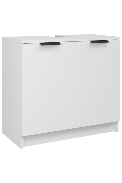 vidaxl Bathroom cabinet, white, 64.5x33.5x59 cm, composite wood