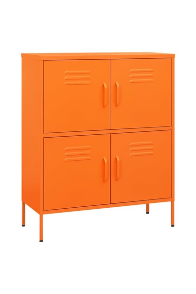 vidaxl Storage cabinet, orange, 80x35x101.5 cm, steel