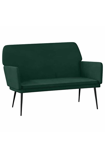 vidaxl Bancă, verde închis, 108x79x79 cm, catifea