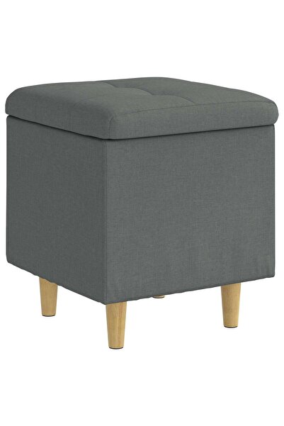 vidaxl Ottomană de depozitare Gri închis 40 x 40 x 45 cm țesătură