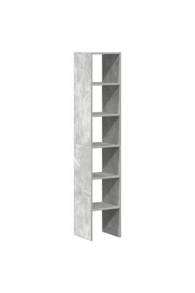 vidaxl 2-piece stackable bookcases Grey Concrete Engineered wood