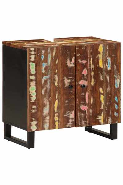 vidaxl Dulap de chiuvetă 62x33x58 cm lemn masiv reciclat&lemn compozit