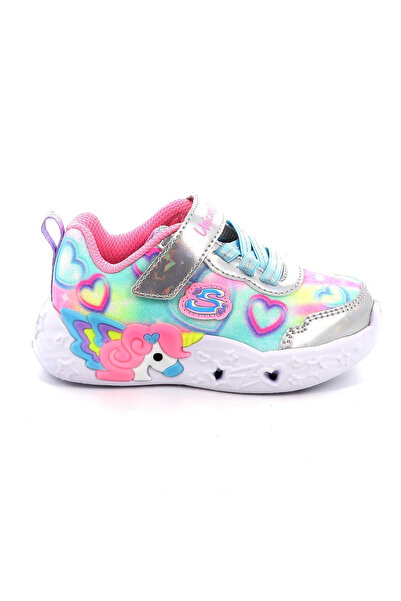 SKECHERS Παιδικό Αθλητικό Παπούτσι για Κορίτσι Lil Heart Sparkles με Φωτάκια ...