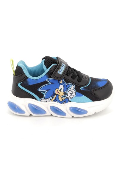 SEGA Παιδικό Αθλητικό Παπούτσι για Αγόρι Sonic με φωτάκια Χρώματος Μαύρο SC00...