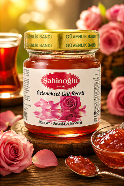 şahinoğlu Set X 3 Dulceață Premium de Trandafiri, 250gr | Aromă Florală & Gus...