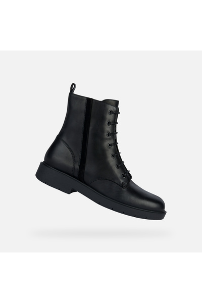 Geox Pantofi negri de damă până la gleznă Spherica Ec1