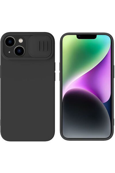 Nillkin Camshield Μεταξένια Πίσω Θήκη Σιλικόνης Μαύρη (iPhone 15 Plus) Κωδικό...