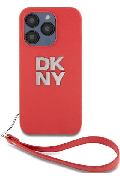 Dkny Stack Logo Πίσω Κάλυμμα Συνθετικό Δέρμα / Δέρμα Κόκκινο (iPhone 15 Pro M...
