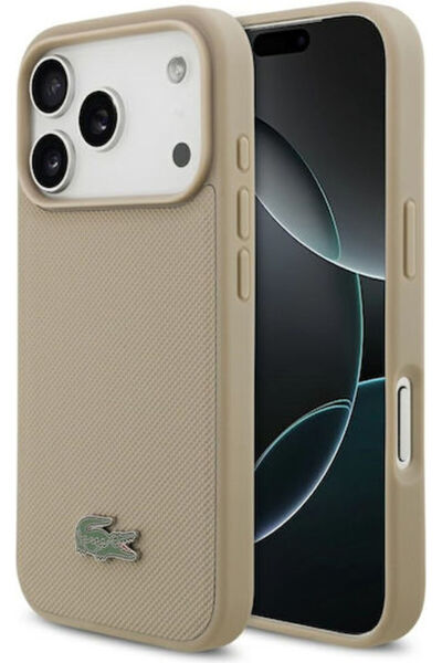 Lacoste Πίσω Θήκη Petit Pique Καφέ (iPhone 17 Pro) Κωδικός: LCHMP17LPLAT