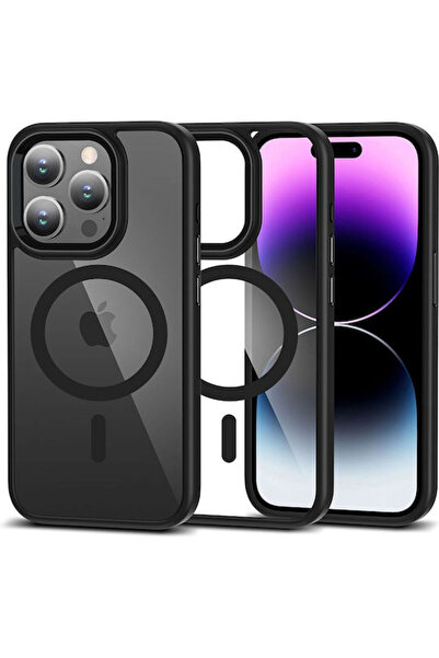 Tech-Protect Magmat Πίσω Κάλυμμα Σιλικόνης / Πλαστικό Μαύρο / Διαφανές (iPhon...