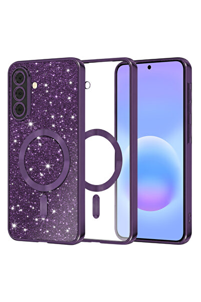 Evolium Husa Telefon pentru Samsung Galaxy A57 5G, MagSafe, cu Sclipici, TPU,...