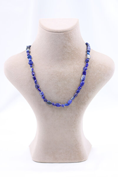 SAURACHI Lapis Lazuli Stone Amorphous Cut Pendant Natural Stone String