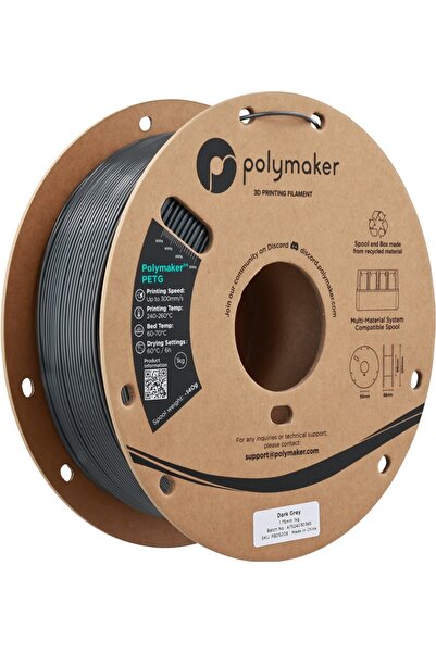 Polymaker PETG HS 1.75mm Dark Gray 1kg 1.75 mm