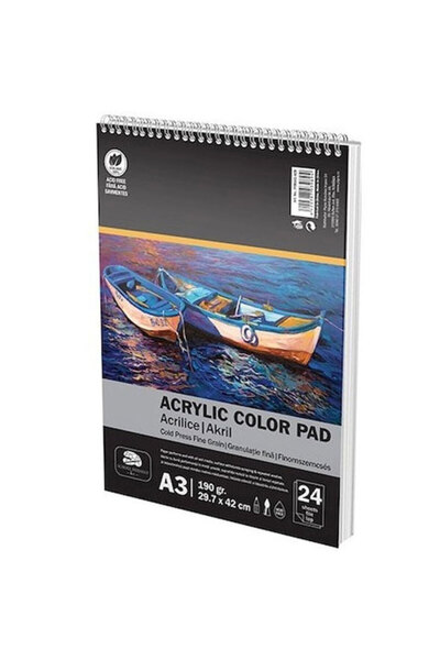 PIGNA Drawing Pad Spiral A3 Acrylic Colors 190g 24 Sheets