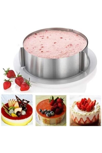 Yıldızan Tamgün Adjustable Cake and Pastry Mold Made of Stainless Steel, Adju...