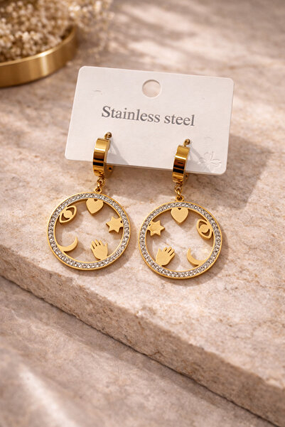 Bozhi Steel Earrings 456 Silver Special Gift Gold