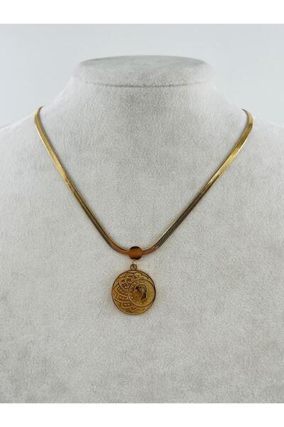 Bozhi Necklace Steel Gold Luminous Style