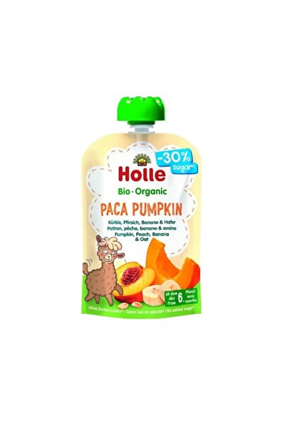 Holle Paca Pumpkin - Pumpkin puree with peaches, bananas and oats, 100g